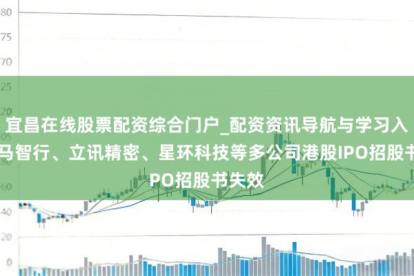 宜昌在线股票配资综合门户_配资资讯导航与学习入口 斑马智行、立讯精密、星环科技等多公司港股IPO招股书失效